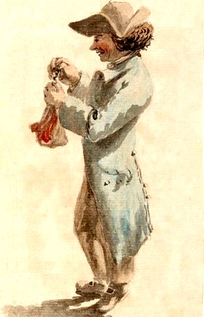 Steward Weighing Meat